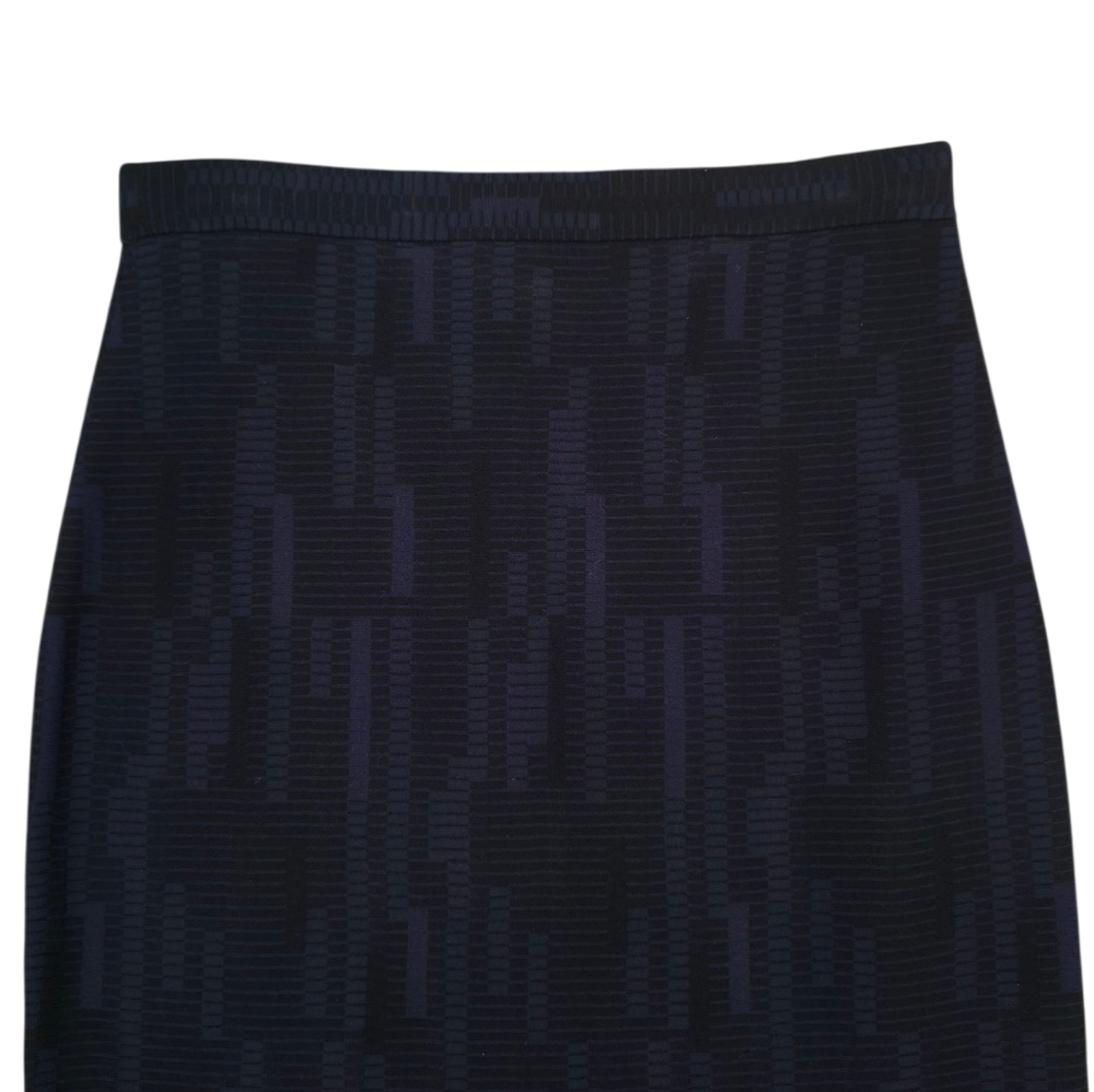 St. John Navy Textured Knit Midi Pencil Skirt Size Small - Picture 6 of 12